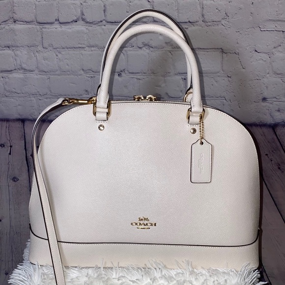 Coach Handbags - Coach Dome Satchel Bag Crossgrain Leather Chalk